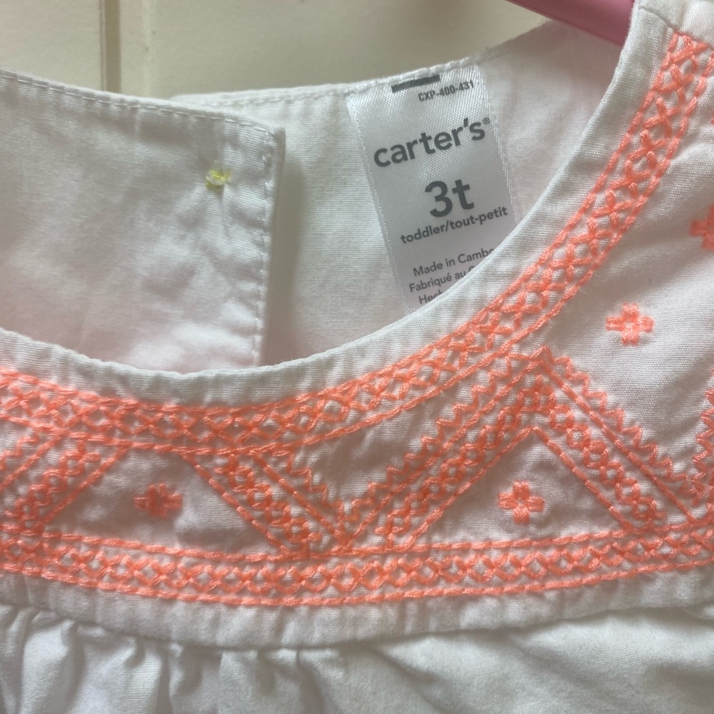 Carter’s-White dress-3T - Picture 3 of 4